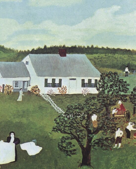Grandma Moses Vintage book page print “Wash Day” 1945