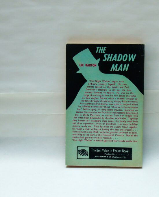Thriller vintage paperback “The Shadow Man” [1966] The Night Walker is abroad again… Seemingly unread vintage paperback
