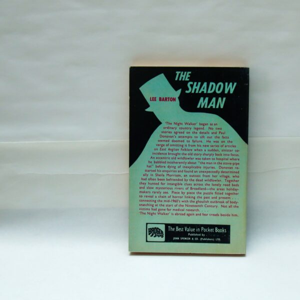 Thriller vintage paperback "The Shadow Man" [1966] The Night Walker is abroad again... Seemingly unread vintage paperback - Image 2
