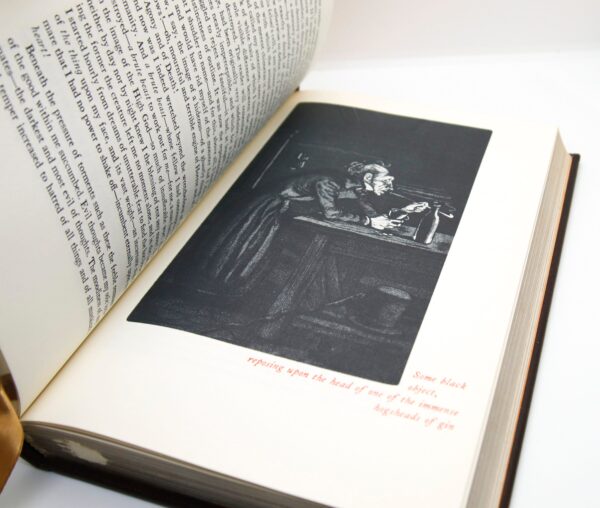 Tales of Mystery & Imagination Edgar Allan Poe Decorated leather bound vintage book c.1975 Illustrated - Image 8