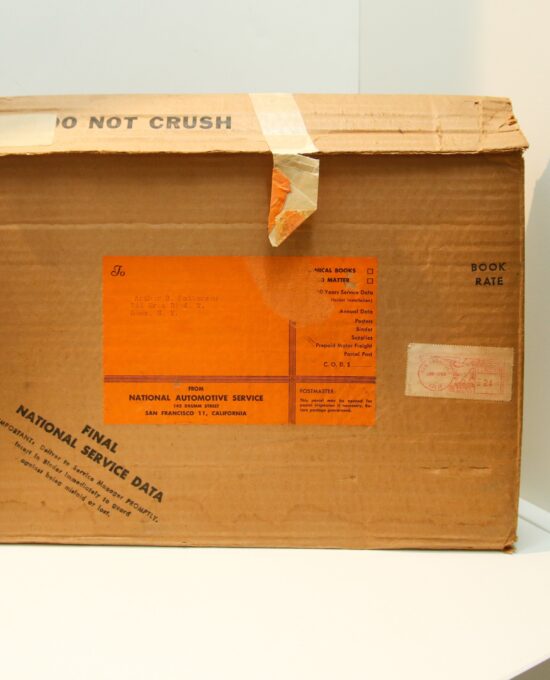 1958 “NOS” 1958 National Automotive Service Final Data In original mailing box Never used Corvette Thunderbird Lincoln Edsel Studebaker
