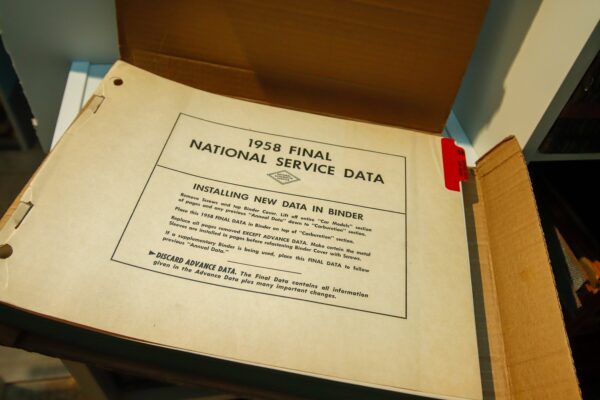 1958 "NOS" 1958 National Automotive Service Final Data In original mailing box Never used Corvette Thunderbird Lincoln Edsel Studebaker - Image 2