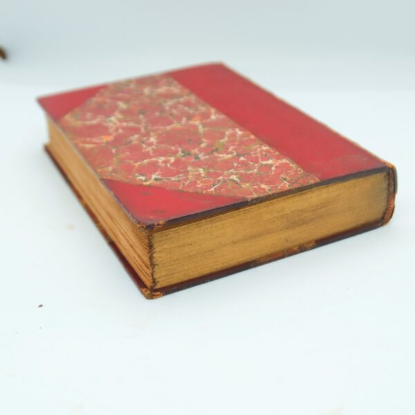Antique Leather Book Set "Eliz. Barrett Browning's Poetical Works" 1884 Complete 5 volume set Marbled covers and end papers Pretty! - Image 6