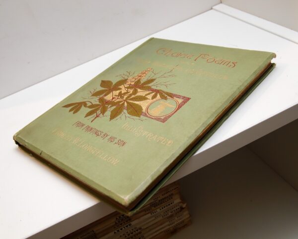 Henry Wadsworth Longfellow "Choice Poems of" [c.1884] Decorated antique book with gold text block - Image 4