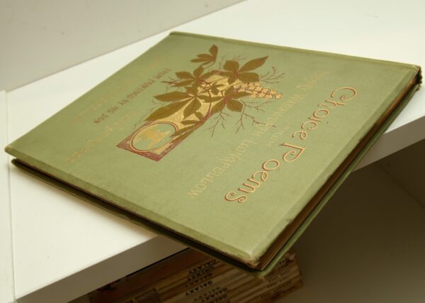 Henry Wadsworth Longfellow "Choice Poems of" [c.1884] Decorated antique book with gold text block - Image 5