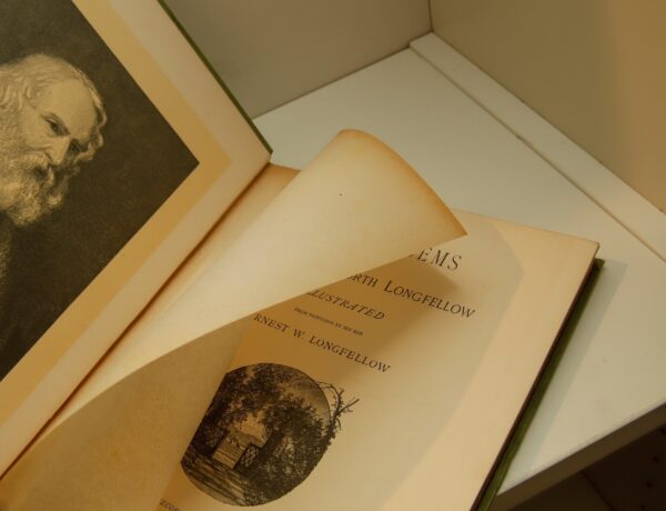 Henry Wadsworth Longfellow "Choice Poems of" [c.1884] Decorated antique book with gold text block - Image 6