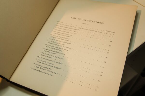 Henry Wadsworth Longfellow "Choice Poems of" [c.1884] Decorated antique book with gold text block - Image 8