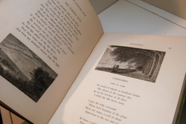 Henry Wadsworth Longfellow "Choice Poems of" [c.1884] Decorated antique book with gold text block - Image 9