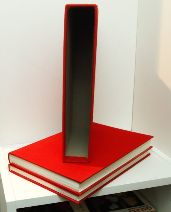 Numbered limited edition 2 volume set w- slipcase “The Red Badge of Courage – Facsimile & Apparatus [1973] Stephen Crane Buckram wrapped #92