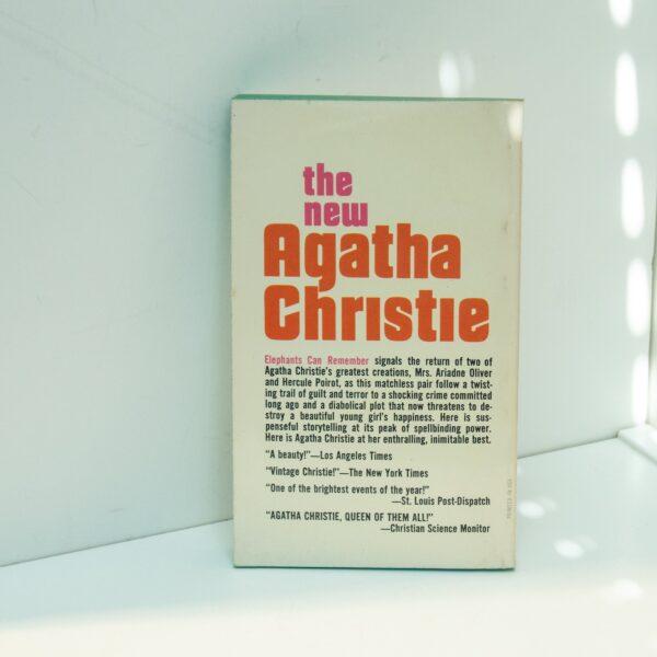 Hercule Poirot mystery "Elephants Can Remember" Agatha Christie [1973] First edition first time in paperback May be unread! - Image 2