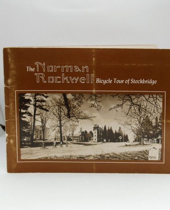 Norman Rockwell vintage book of photo postcards “Bicycle Tour of Stockbridge” First edition 1980 32 removable postcard Sepia Complete