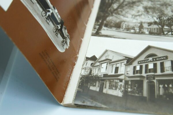 Norman Rockwell vintage book of photo postcards "Bicycle Tour of Stockbridge" First edition 1980 32 removable postcard Sepia Complete - Image 3