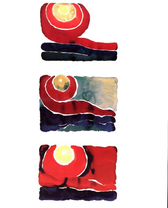 Georgia O’Keeffe print 1917 “Evening Stars III-IV-VI”  10 1/4″ x 14″ vintage book plate  Ready to frame