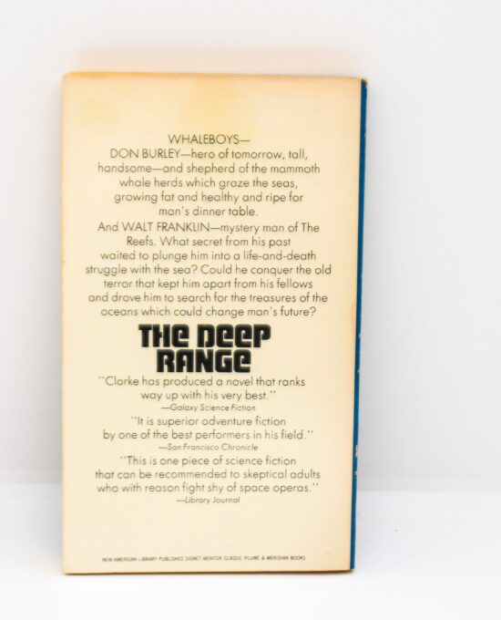 Arthur C. Clarke “The Deep Range” c.1980 Near fine grade Vintage paperback