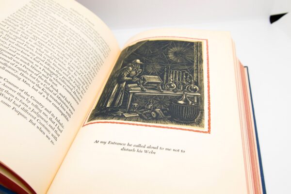Gulliver's Travels c.1940 Jonathan Swift Cloth wrapped vintage hardcover with wood engraved illustrations by Fritz Eichenberg - Image 7