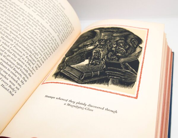 Gulliver's Travels c.1940 Jonathan Swift Cloth wrapped vintage hardcover with wood engraved illustrations by Fritz Eichenberg - Image 9
