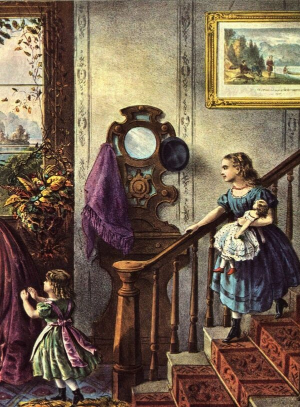 The Four Seasons of Life - Middle Age "The Season of Strength" Currier & Ives  15 x 11.5" vintage art book page - Image 3