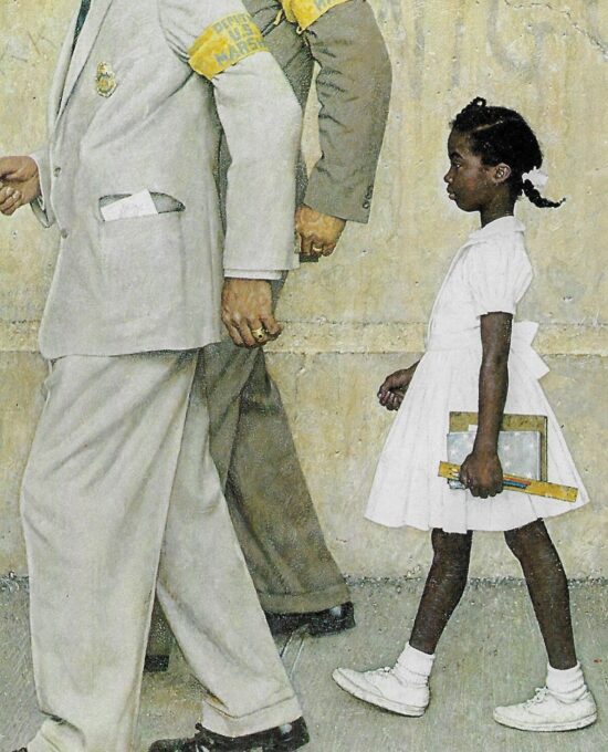 Norman Rockwell Vintage art book page “The Problem We All Live With” January 1964