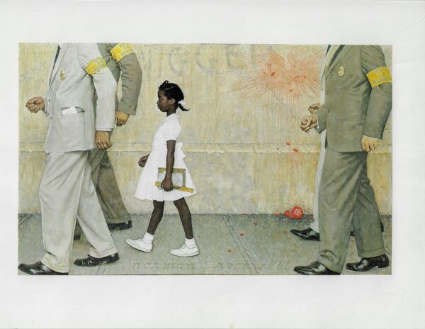 Norman Rockwell Vintage art book page "The Problem We All Live With" January 1964 - Image 2