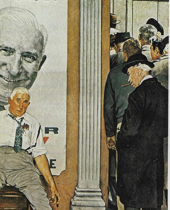 Norman Rockwell Vintage art book page “Before and After” November 1958