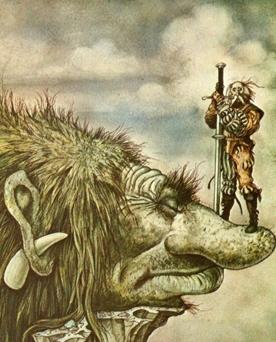 Brian Froud Cover for “Are All the Giants Dead?” Vintage art book page 1975 FREE SHIPPING