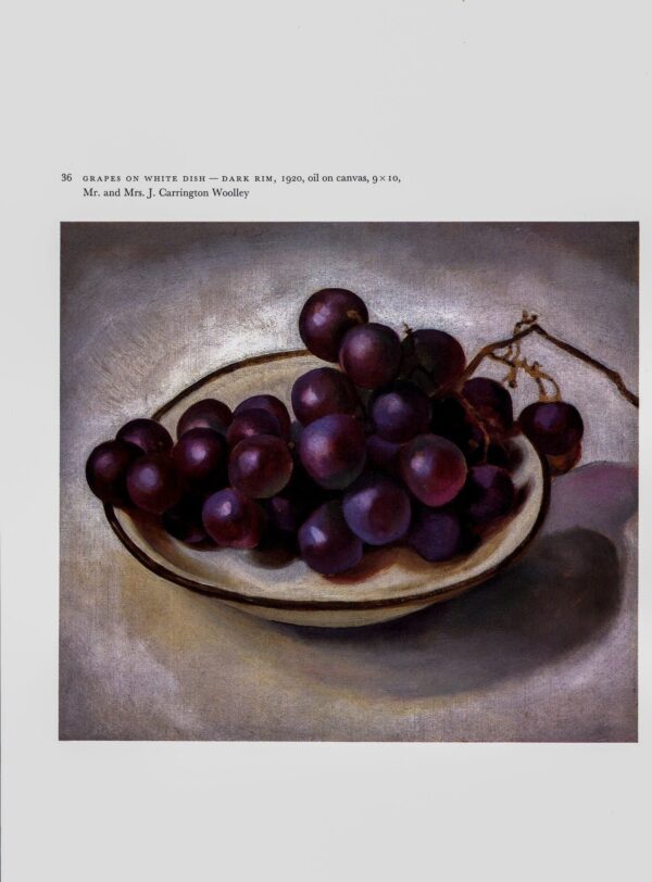 Georgia O'Keeffe vintage art book plate 1919/20 "Grapes on White Dish-Dark Rim / Music - Pink and Blue, II" Housewarming gift