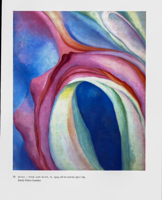 Georgia O’Keeffe vintage art book plate 1919/20 “Grapes on White Dish-Dark Rim / Music – Pink and Blue, II” Housewarming gift