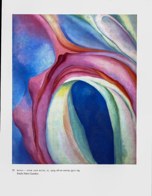Georgia O'Keeffe vintage art book plate 1919/20 "Grapes on White Dish-Dark Rim / Music - Pink and Blue, II" Housewarming gift - Image 2