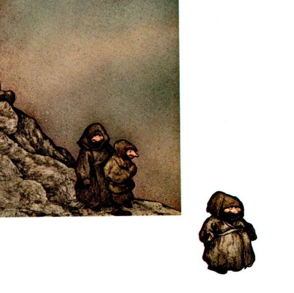 Brian Froud "How do these figures feel, going home..." Vintage art book page 1976 Dartmoor FREE SHIPPING