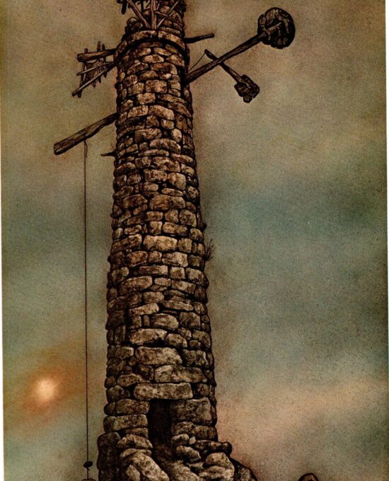 Brian Froud “How do these figures feel, going home…” Vintage art book page 1976 Dartmoor FREE SHIPPING