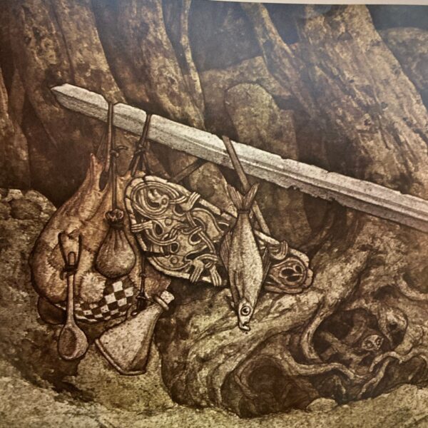 Brian Froud "Over every stile lurks a Bogey" Vintage 3-panel fold-out art book page 1976 FREE SHIPPING - Image 3