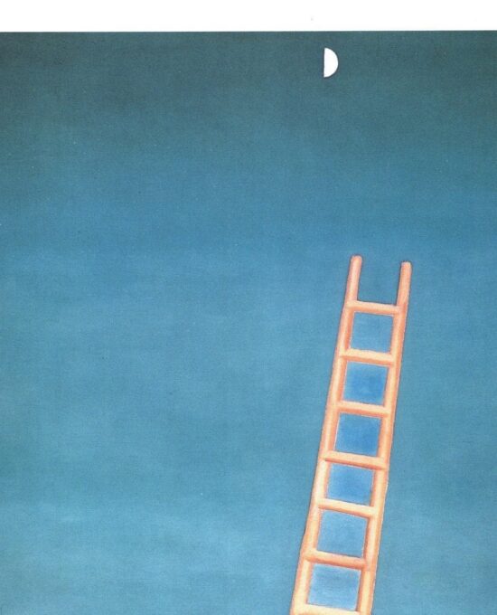 Georgia O’Keeffe print [1958] “Ladder to the Moon” Original vintage color book print