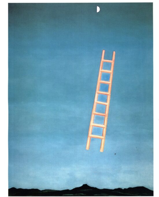 Georgia O’Keeffe print [1958] “Ladder to the Moon” Original vintage color book print