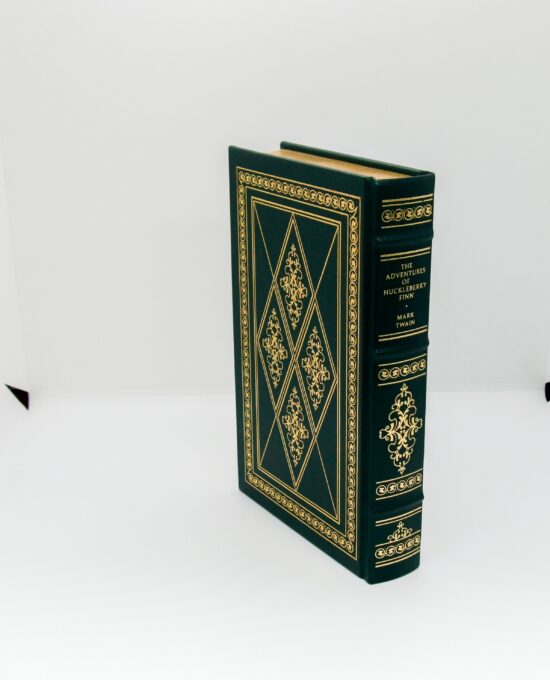 Mark Twain “The Adventures of Huckleberry Finn” c.1979 Leather vintage book Illustrated with 1885 first edition artwork