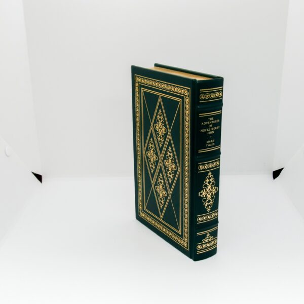 Mark Twain "The Adventures of Huckleberry Finn" c.1979 Leather vintage book Illustrated with 1885 first edition artwork - Image 2