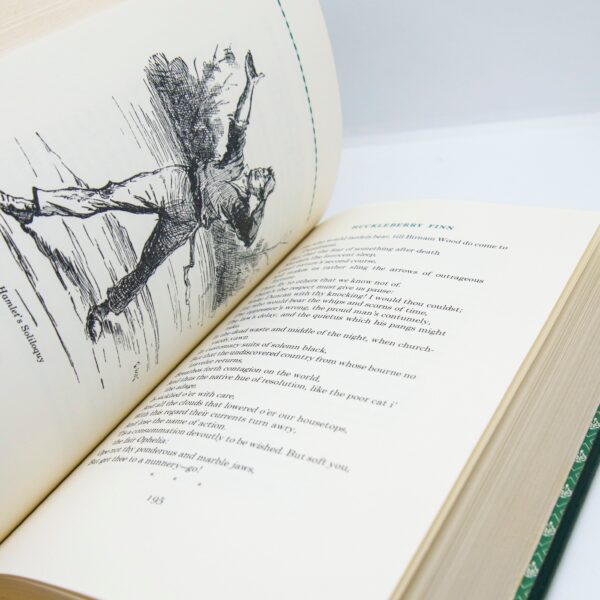 Mark Twain "The Adventures of Huckleberry Finn" c.1979 Leather vintage book Illustrated with 1885 first edition artwork - Image 9