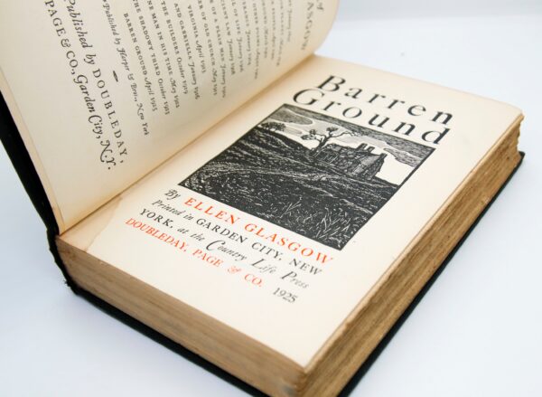 Ellen Glasgow "Barren Ground" First edition 1925 Vintage cloth wrapped hardcover Pulitzer Prize winnning author - Image 6