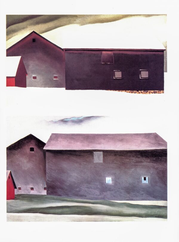 Georgia O'Keeffe print 1934/1926 "Barn with Snow / Lake George Barns" - Image 2