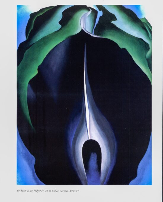 Georgia O’Keeffe print 1930 “Jack-in-the-pulpit IV” Original vintage color book page