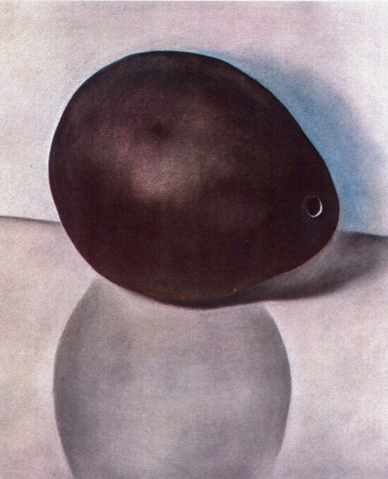 Georgia O’Keeffe print 1922 “Single Alligator Pear” Original vintage color book page