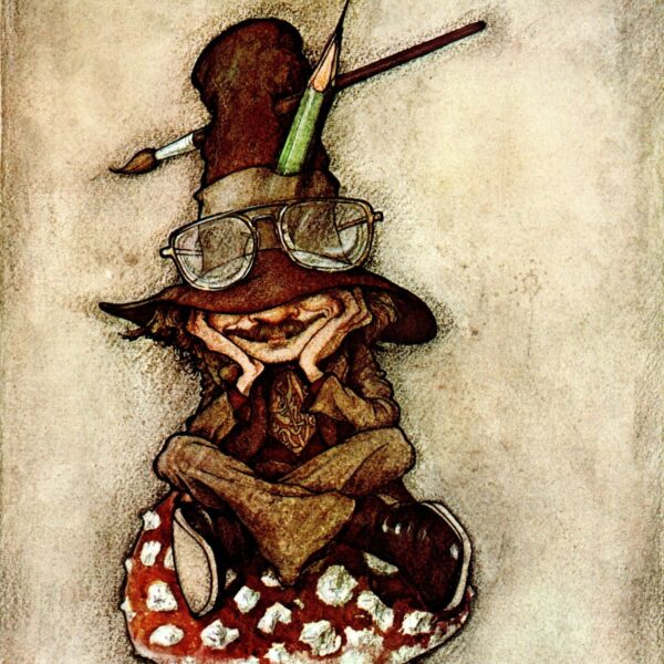 Brian Froud "The End" / Self-portrait Vintage art book page 1976 FREE SHIPPING - Image 4