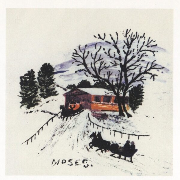 Grandma Moses Vintage book page print Ceramic tiles 1951-52 - Image 3