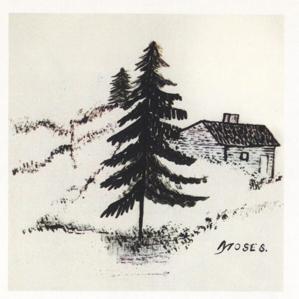 Grandma Moses Vintage book page print Ceramic tiles 1951-52 - Image 2
