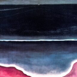 Georgia O'Keeffe print 1928 "Wave Night" Original vintage color book page