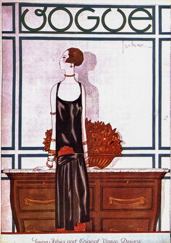 Georges Lepape Vintage art book page  Flapper fashion