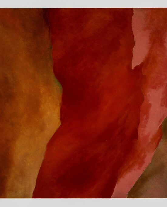 Georgia O’Keeffe “It Was Red and Pink / Winter Road I” 1959/1963 Two-sided vintage art book page