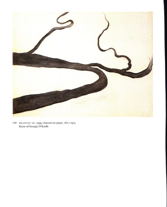 Georgia O’Keeffe “Drawing V / Drawing IX” 1959 Two-sided vintage art book page