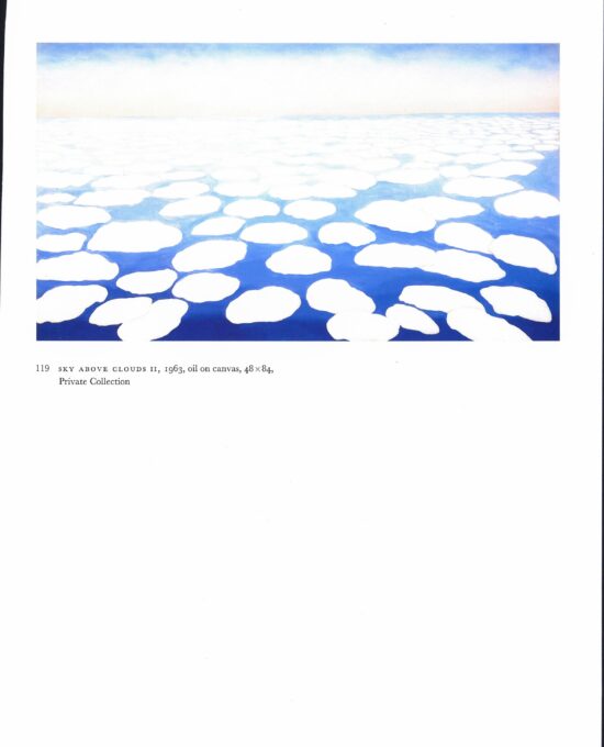 Georgia O’Keeffe “Sky Above Clouds II / Sky Above Clouds IV” 1963/1965 Two-sided vintage art book page