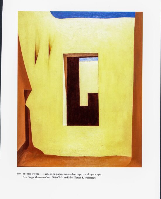 Georgia O’Keeffe “In the Patio 1 / White Patio with Red Door” 1946/1960 Two-sided vintage art book page