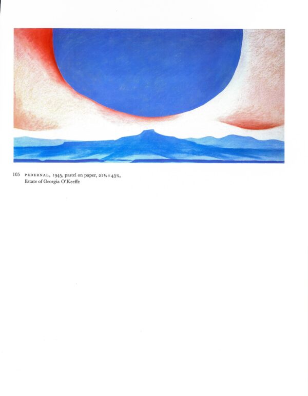 Georgia O'Keeffe "Pelvis Series - Red with Yellow / Pedernal" 1945 Two-sided vintage art book page - Image 4